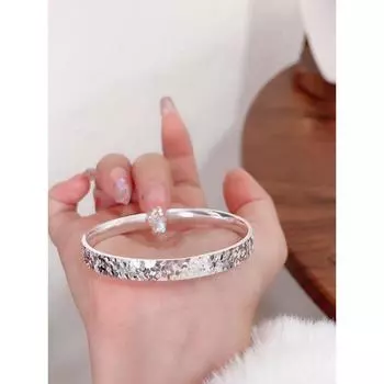 Браслет из стерлингового серебра 999,9 пробы Foot Silver для женщин с высоким чувством любви к сломанному льду Adjustable size