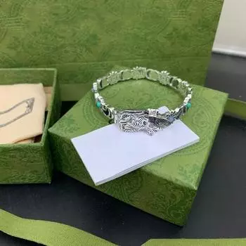 Браслет из стерлингового серебра Ag925 с пряжкой для ремня Trend Браслет 1:1 высококачественный роскошный брендовый браслет для пары, универсальный модный браслет