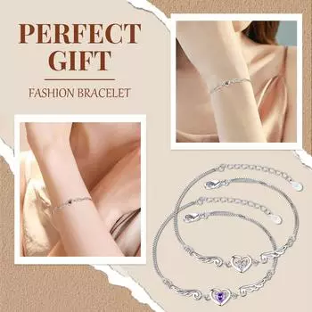 Браслет из стерлингового серебра для женщин, простые регулируемые браслеты, изысканные подарки на день рождения, годовщину, Рождество, День благодарения One Size