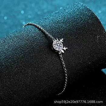 Браслет из стерлингового серебра S925, 50 очков, браслет из муассанита, браслет с имитацией рога из бриллианта Adjustable size