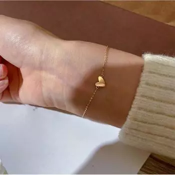 Браслет из стерлингового серебра S925 для женщин, модный, особый интерес, легкая роскошь и простота, браслет в форме сердца 925