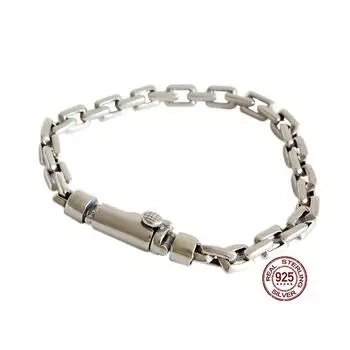 Браслет из стерлингового серебра S925, индивидуальный ретро-цепочка со старой крестообразной цепочкой, европейский и американский модный браслет для пары 17CM