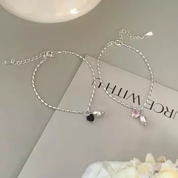 Браслет из стерлингового серебра S925 Rice Grain Love Pearl Simple Niche, модный дизайн, универсальный модный стиль, женские аксессуары 925