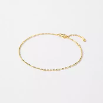 Браслет из стерлингового серебра S925 с маленькими золотыми бусинами для женщин, Японии и Южной Кореи, минималистичный летний новый модный многослойный модный браслет в Instagram Adjustable size