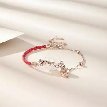 Браслет из стерлингового серебра S925, женский модный браслет в китайском стиле с бриллиантом 925