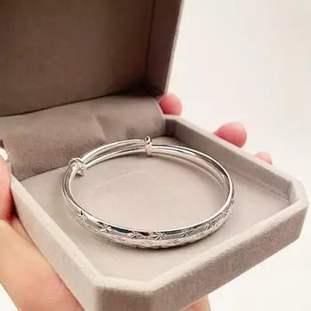 Браслет из стерлингового серебра S999, регулируемый двойной браслет с полной звездой неба, круглый живот, серебряный персонализированный серебряный однотонный браслет для ног Adjustable size серебряный