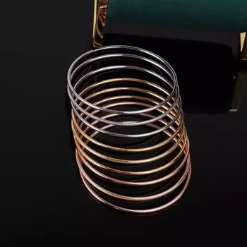 Браслет из титановой стали для девочек, не выцветает, универсальный браслет, модные простые новые аксессуары для рук ring 6# серебряный