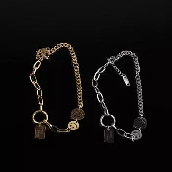 Браслет из титановой стали на удачу, женский нишевый дизайн, браслет со смайликом, женский браслет для подруг серебряный