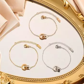 Браслет из титановой стали, невыцветающие золотые украшения для рук, аксессуары