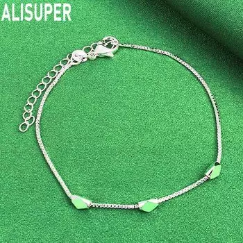 Браслет из трех бусин из стерлингового серебра 925 пробы с цепочкой из коробки, модные свадебные украшения 20CM