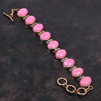 Браслет из тулита Медный браслет Регулируемый браслет-цепочка Ювелирные изделия из натурального драгоценного камня Браслет ручной работы Ювелирные изделия из тулита из меди Подарки для мамы