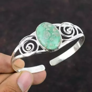 Браслет из варисцита, браслет-манжета высшего качества с драгоценными камнями, стерлинговое серебро 925 пробы, регулируемый браслет, браслет-манжета ручной работы, подарок для мамы, этнические украшения