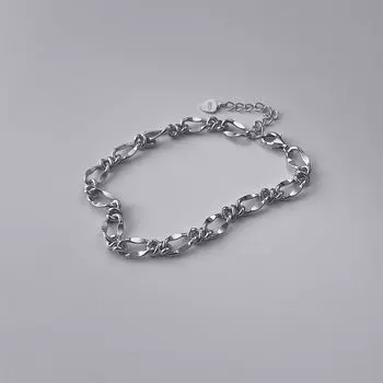 Браслет из витой цепочки из стерлингового серебра 925 пробы для девочек, простой, нишевый, высокого класса, украшения для холодного ветра, осень, новинка 925 silver