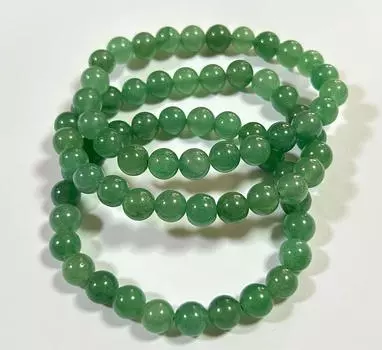 Браслет из зеленого авантюрина, браслет из каменных бусин 6 мм 8 мм 10 мм 8 дюймов 6mm