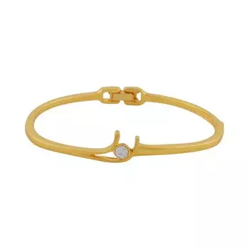 Браслет-кафф Estele с золотым покрытием 24 карата и овальной ручкой