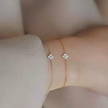 Браслет-клевер из стерлингового серебра S925 с бриллиантами, суперблестящий, звездное небо, свет, роскошь, усовершенствованный, простой, универсальный 925