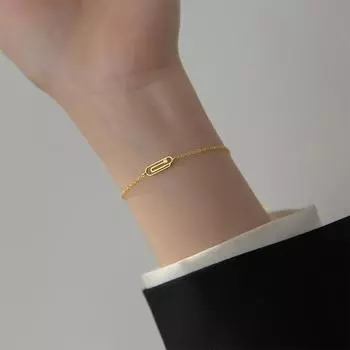 Браслет-клипса из стерлингового серебра S925 с одним бриллиантом, женский, минималистский, элегантный, модный, в стиле меньшинства 925