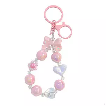 Браслет-ключ из бисера Автомобильная подвеска Кольца из бисера Карнавальные призы розовый
