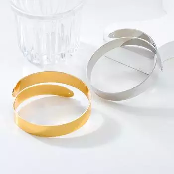 Браслет-кольцо из блестящего сплава для женщин в стиле хип-хоп и Европы золотой