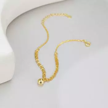 Браслет-колокольчик из стерлингового серебра S925, женский ретро-колокольчик с хвостом феникса, простые модные переводные бусины 925 silver