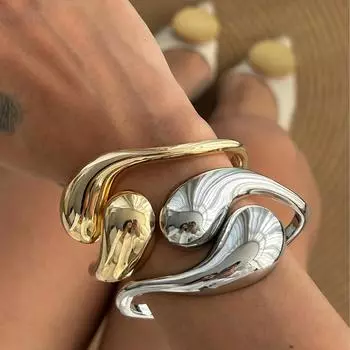 Браслет-комплект из нерегулярного сплава в форме капли воды в Европе и Америке - повседневные модные украшения