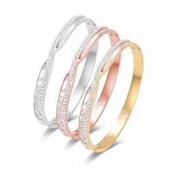 Браслет-крест из нержавеющей стали, шикарные украшения из ракушек для женщин, роскошный браслет из циркония в стиле волны, свадебный подарок, цепочка дружбы 18cm