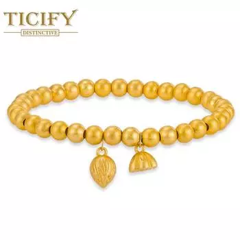 Браслет Легкий Роскошный Модный Золотой Желтый Шаровой Браслет золотой