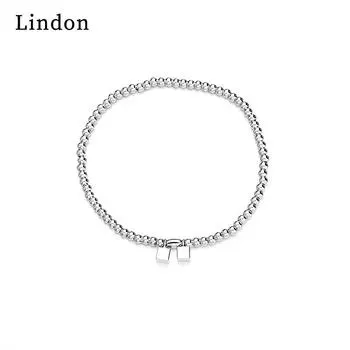 Браслет Lindon из медного сплава, ювелирные изделия, геометрические бусины, браслеты-цепочки, модный тонкий свадебный подарок для подруги, женщин