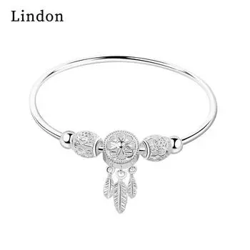Браслет Lindon, ювелирные изделия, геометрические бусины, браслеты-цепочки, модный тонкий свадебный подарок для женщин и подруг 58mm серебряный