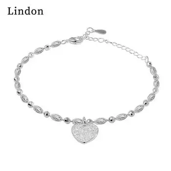 Браслет Lindon, ювелирные изделия, геометрические бусины, браслеты-цепочки, модный тонкий свадебный подарок для женщин и подруг серебряный