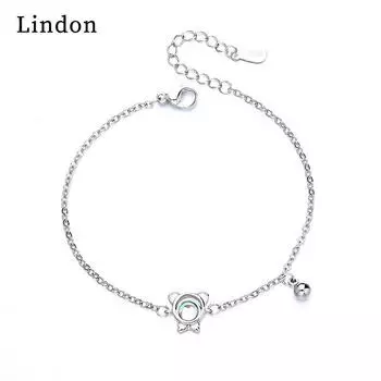 Браслет Lindon, ювелирные изделия, геометрические бусины, браслеты-цепочки, модный тонкий свадебный подарок для женщин и подруг серебряный