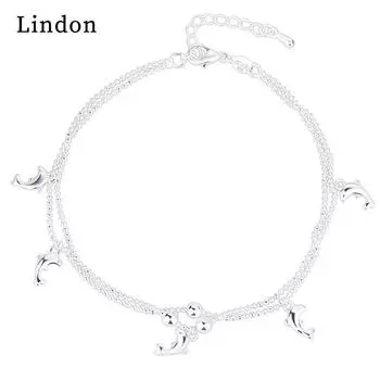 Браслет Lindon, ювелирные изделия, геометрические бусины, браслеты-цепочки, модный тонкий свадебный подарок для женщин и подруг серебряный