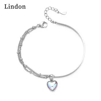 Браслет Lindon, ювелирные изделия, геометрические бусины, браслеты-цепочки, модный тонкий свадебный подарок для женщин и подруг серебряный