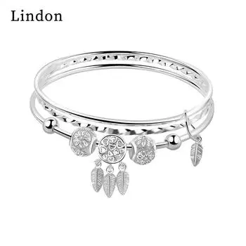 Браслет Lindon, ювелирные изделия, геометрические бусины, браслеты-цепочки, модный тонкий свадебный подарок для женщин и подруг 56mm серебряный