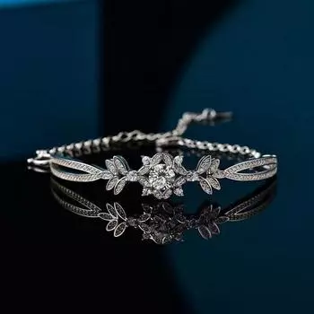 Браслет Love из муассанита 1 карат цвета D, роскошная версия, серебро S925 Бутик 20CM