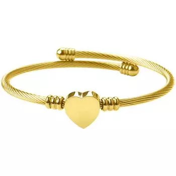 Браслет Love из нержавеющей стали в форме открытого сердца