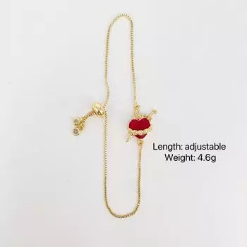 Браслет Love с микроинкрустацией цирконием красного цвета для женщин, нишевый дизайн, регулируемый темперамент, легкий роскошный браслет