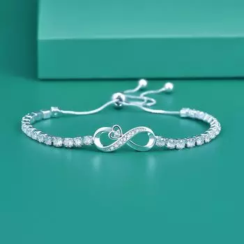 Браслет Love с римским цирконием для женщин, универсальные телескопические бусины, регулируемые ручные украшения Love Bracelet