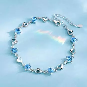 Браслет Love женский нишевый дизайн японский и корейский микро-инкрустированный цирконий океан сердце девушка студентка ювелирные изделия для девушки