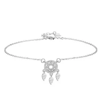 Браслет «Ловец снов», стерлинговое серебро 925 пробы, женский Ins, студенческий лучший друг, ювелирные изделия для девочек, подарок на день рождения Adjustable size