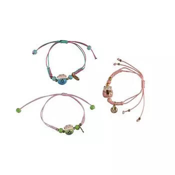 Браслет Lucky Cat Multicolor в китайском стиле для пары, плетеный браслет на руку, женский браслет pink-A
