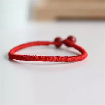 Браслет Lucky Red Rope для женщин, ручная работа, плетеная нить, керамические бусины, подвеска, браслет, подвеска, ювелирные изделия