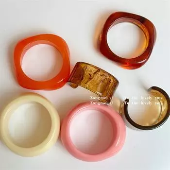 Браслет макарон из цветной геометрической смолы: Неправильный дизайн укладки Sweet Girl