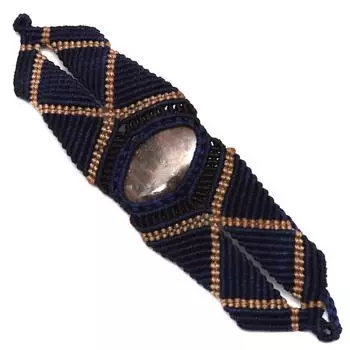 Браслет макраме из натуральных бусин ручной работы, регулируемый, 8 мм, агатовые камни, плетеный