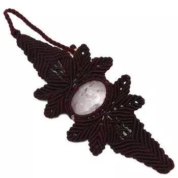 Браслет Макраме Розовый кварц Натуральный Регулируемые Бусины Целебный Драгоценный Камень Кристалл