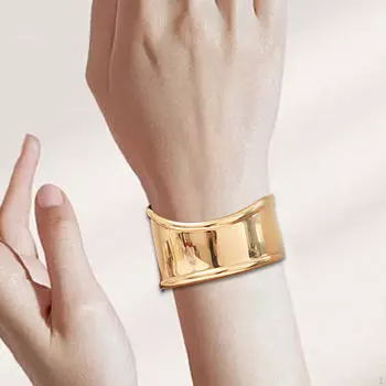 Браслет-манжета для женщин, браслет на запястье, открытое положение Gold Color