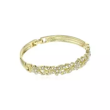 Браслет-манжета Estele из 24-каратного золота и серебра с ледяным цветком для девочек и женщин