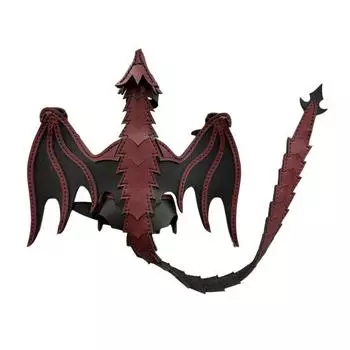 Браслет-манжета из искусственной кожи с драконом для мужчин и женщин, регулируемый, для косплея, браслеты-обертки с кольцом на палец, готические аксессуары для костюма на Хэллоуин