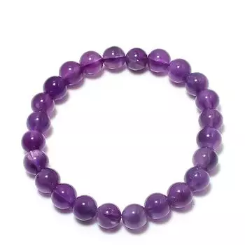 Браслет-манжета из натурального аметиста ручной работы, регулируемый T8m12