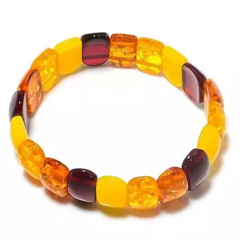 Браслет-манжета из натурального балтийского янтаря ручной работы, регулируемый n2b79